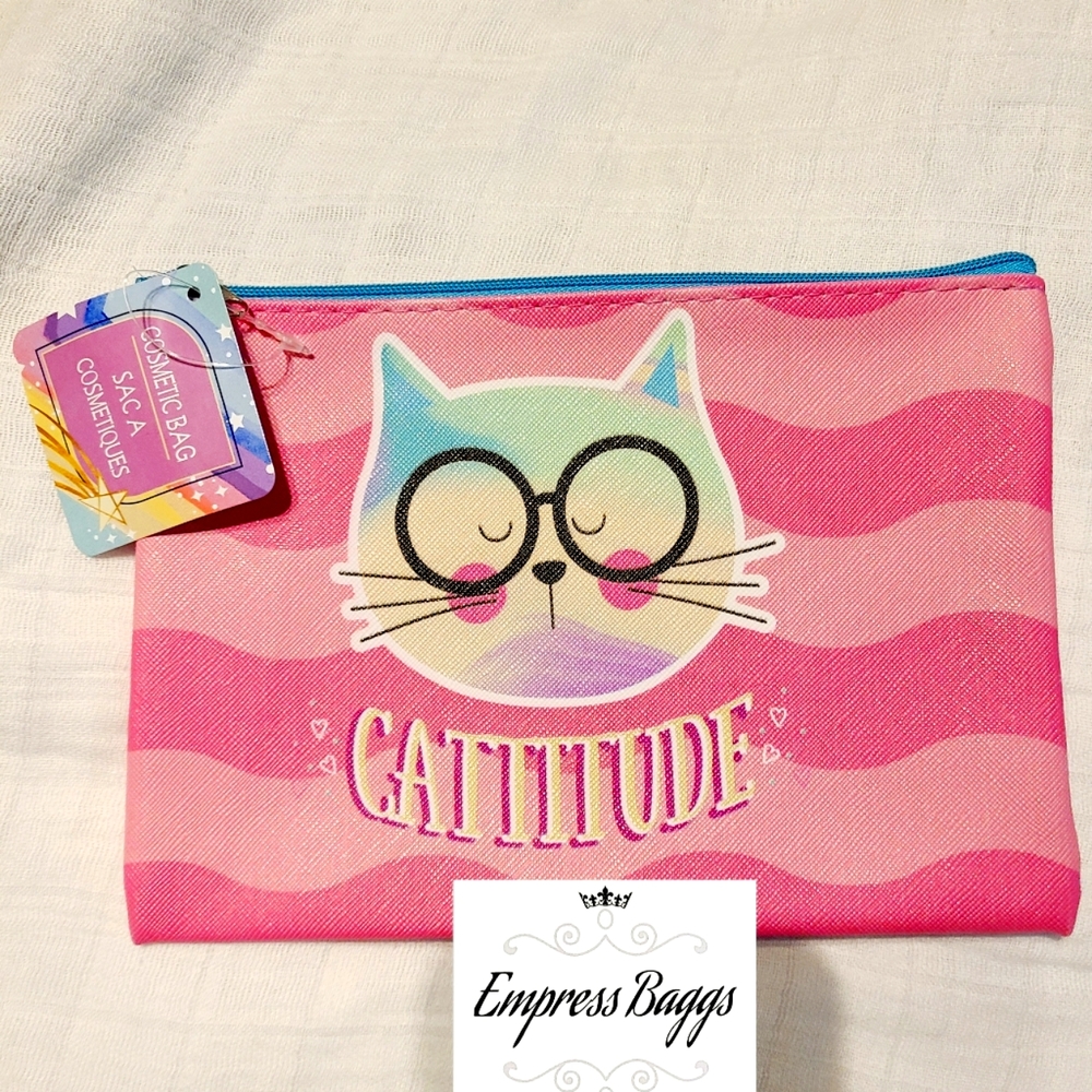 Cat Gratitude Cosmetic Bag